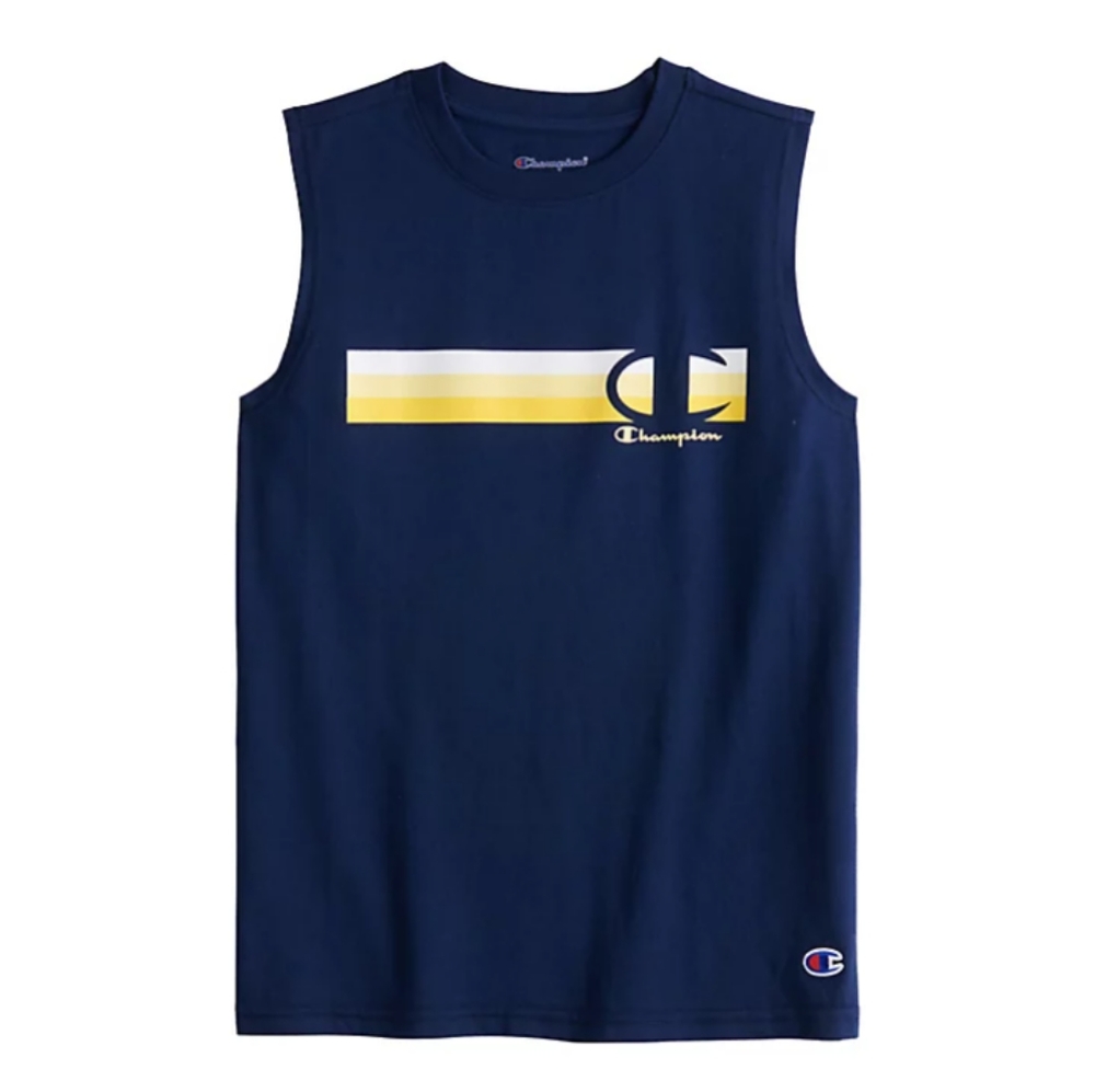 Boys 8-20 Champion Striped C Muscle Tee